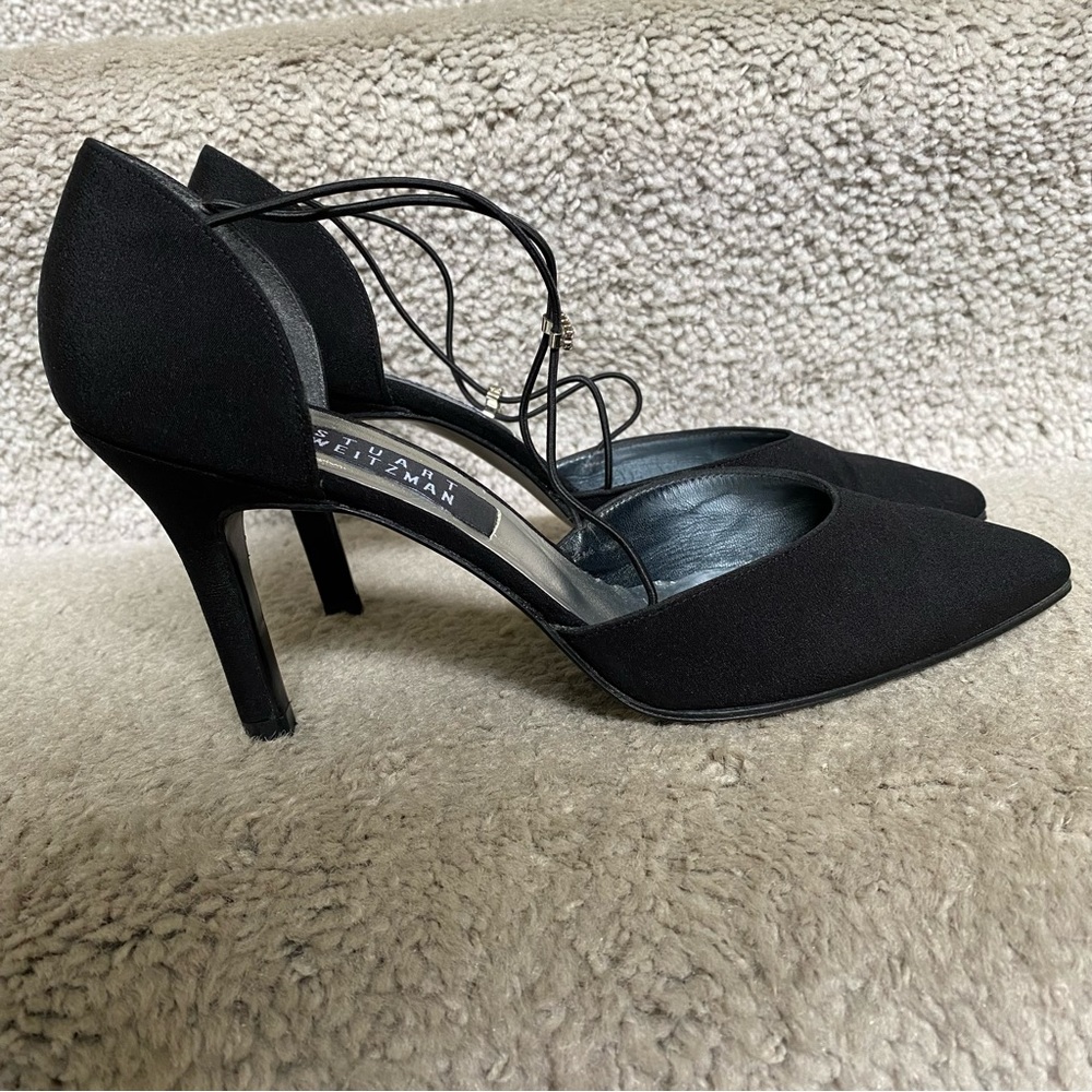 Stuart Weitzman Canvas Crystal Embellishments D'o… - image 4